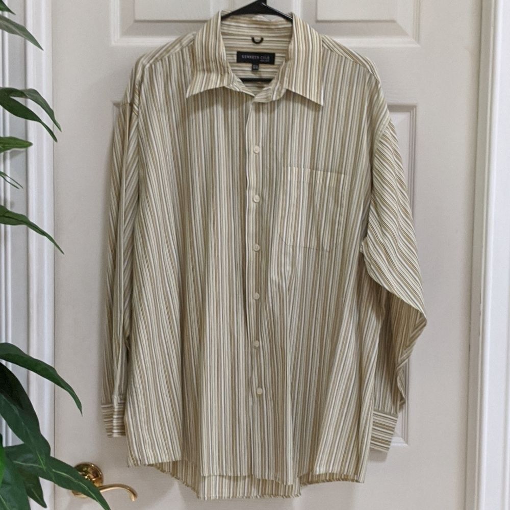 Kenneth Cole Men's Long Sleeve Dress Shirt 17.5 N